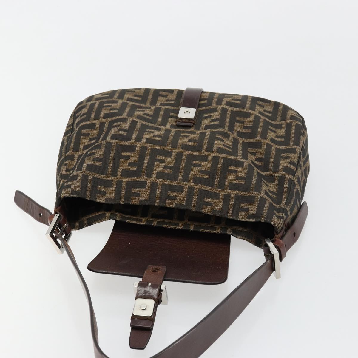 Fendi Brown Zucca Canvas Flap Shoulder Bag