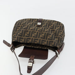 Fendi Brown Zucca Canvas Flap Shoulder Bag