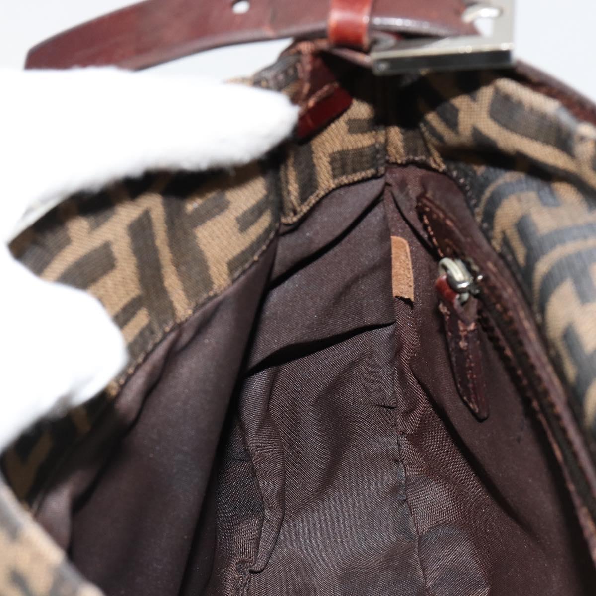 Fendi Brown Zucca Canvas Flap Shoulder Bag