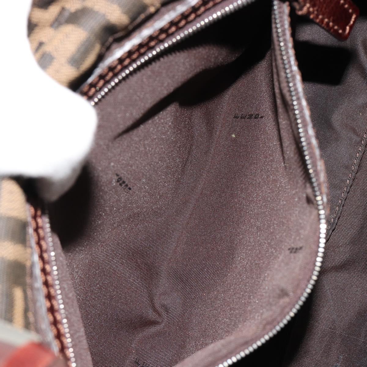 Fendi Brown Zucca Canvas Flap Shoulder Bag