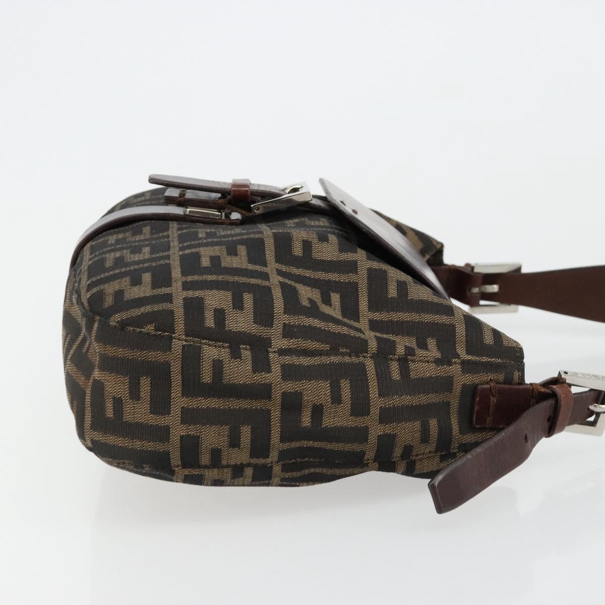 Fendi Brown Zucca Canvas Flap Shoulder Bag