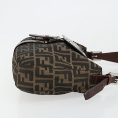 Fendi Brown Zucca Canvas Flap Shoulder Bag