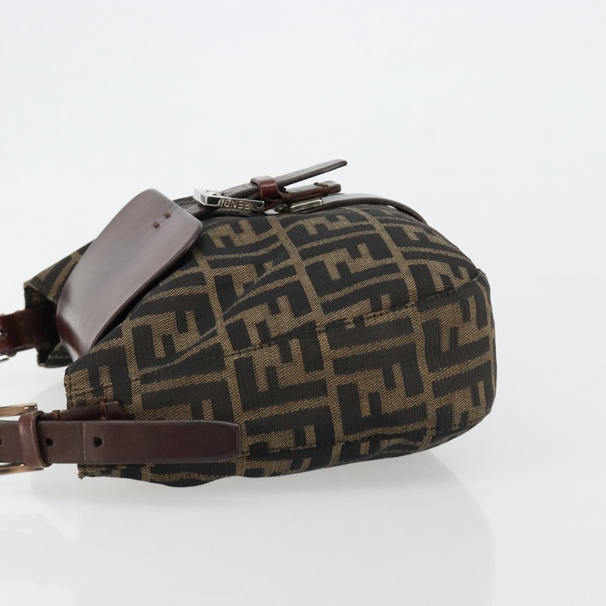 Fendi Brown Zucca Canvas Flap Shoulder Bag