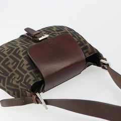 Fendi Brown Zucca Canvas Flap Shoulder Bag