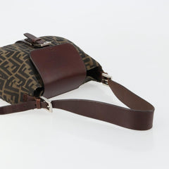 Fendi Brown Zucca Canvas Flap Shoulder Bag