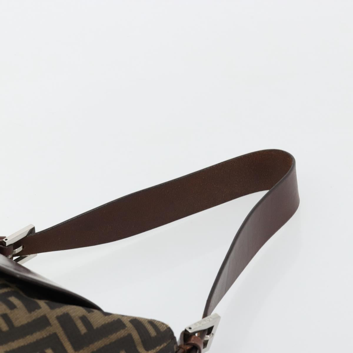 Fendi Brown Zucca Canvas Flap Shoulder Bag
