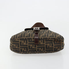 Fendi Brown Zucca Canvas Flap Shoulder Bag
