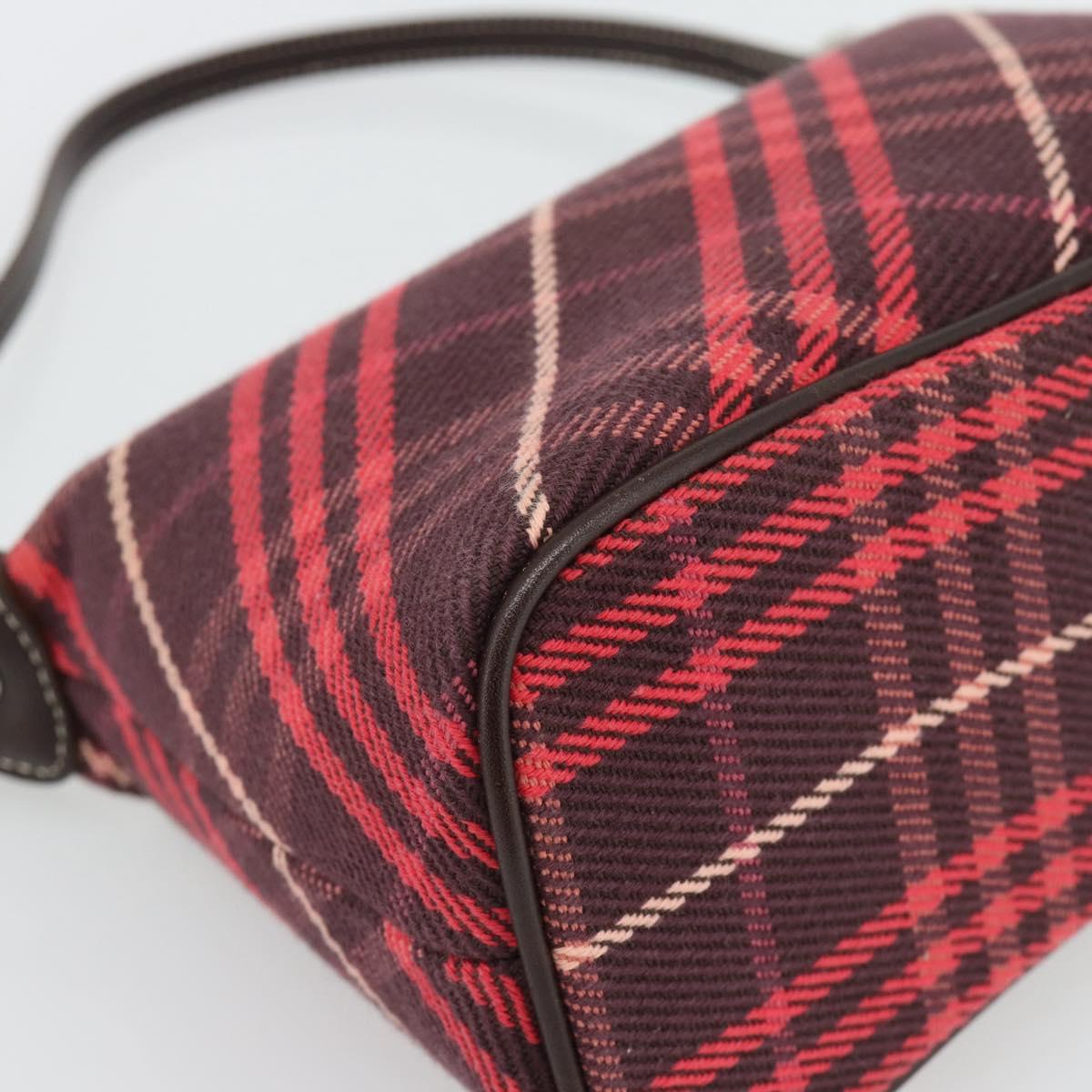 Burberry Nova Check Blue Label Canvas Red Shoulder Bag