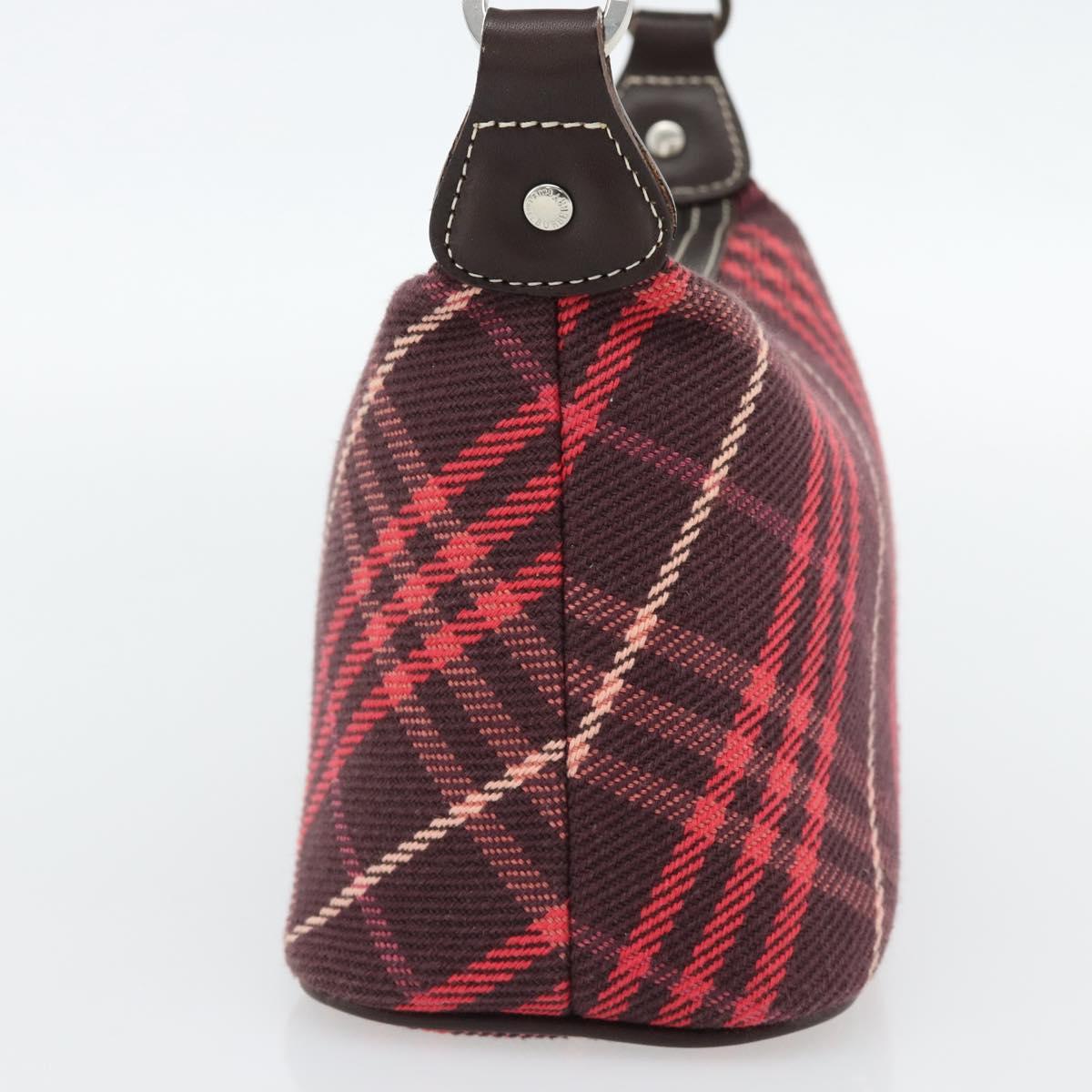Burberry Nova Check Blue Label Canvas Red Shoulder Bag