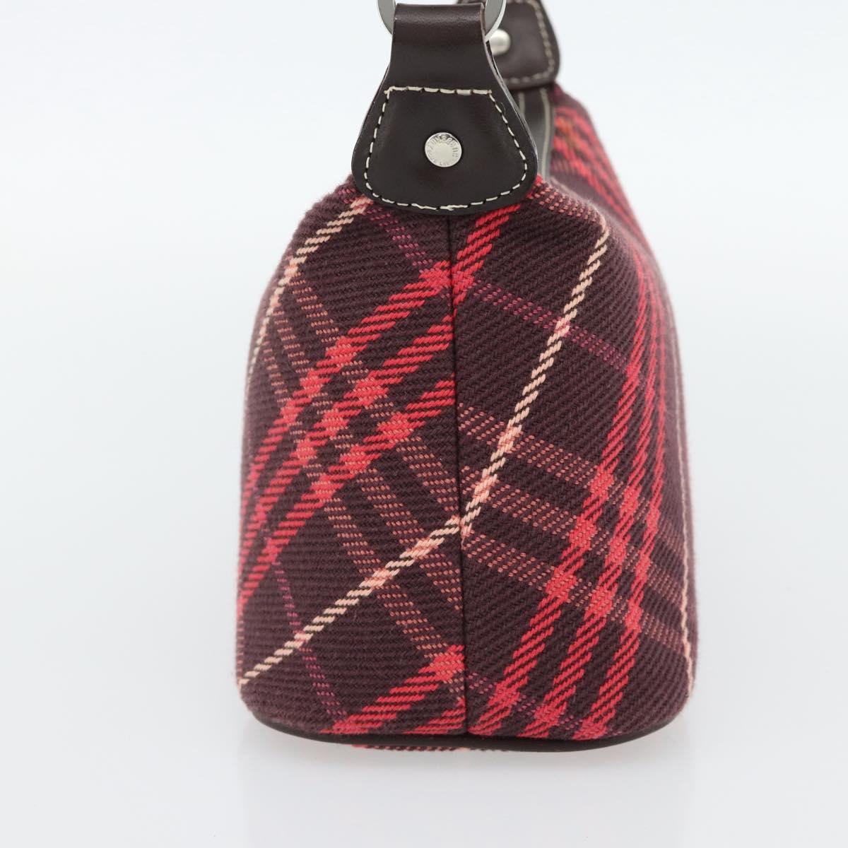 Burberry Nova Check Blue Label Canvas Red Shoulder Bag