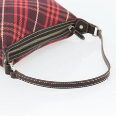 Burberry Nova Check Blue Label Canvas Red Shoulder Bag