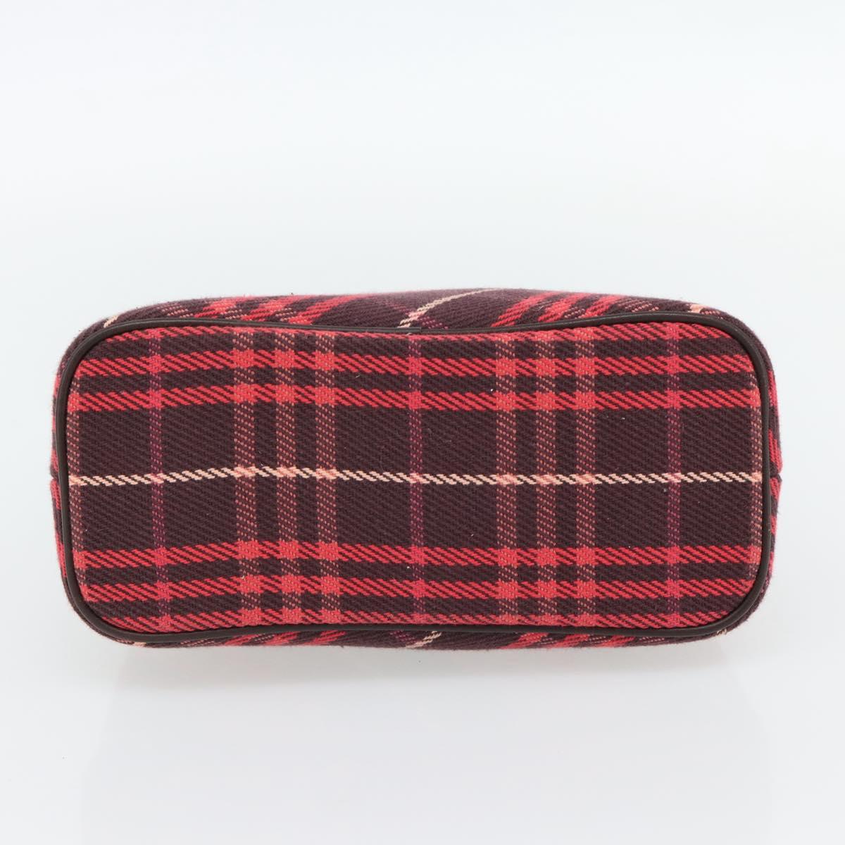 Burberry Nova Check Blue Label Canvas Red Shoulder Bag