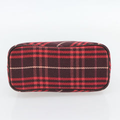 Burberry Nova Check Blue Label Canvas Red Shoulder Bag