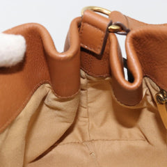 Salvatore Ferragamo Gancini Shoulder Bag Leather Brown