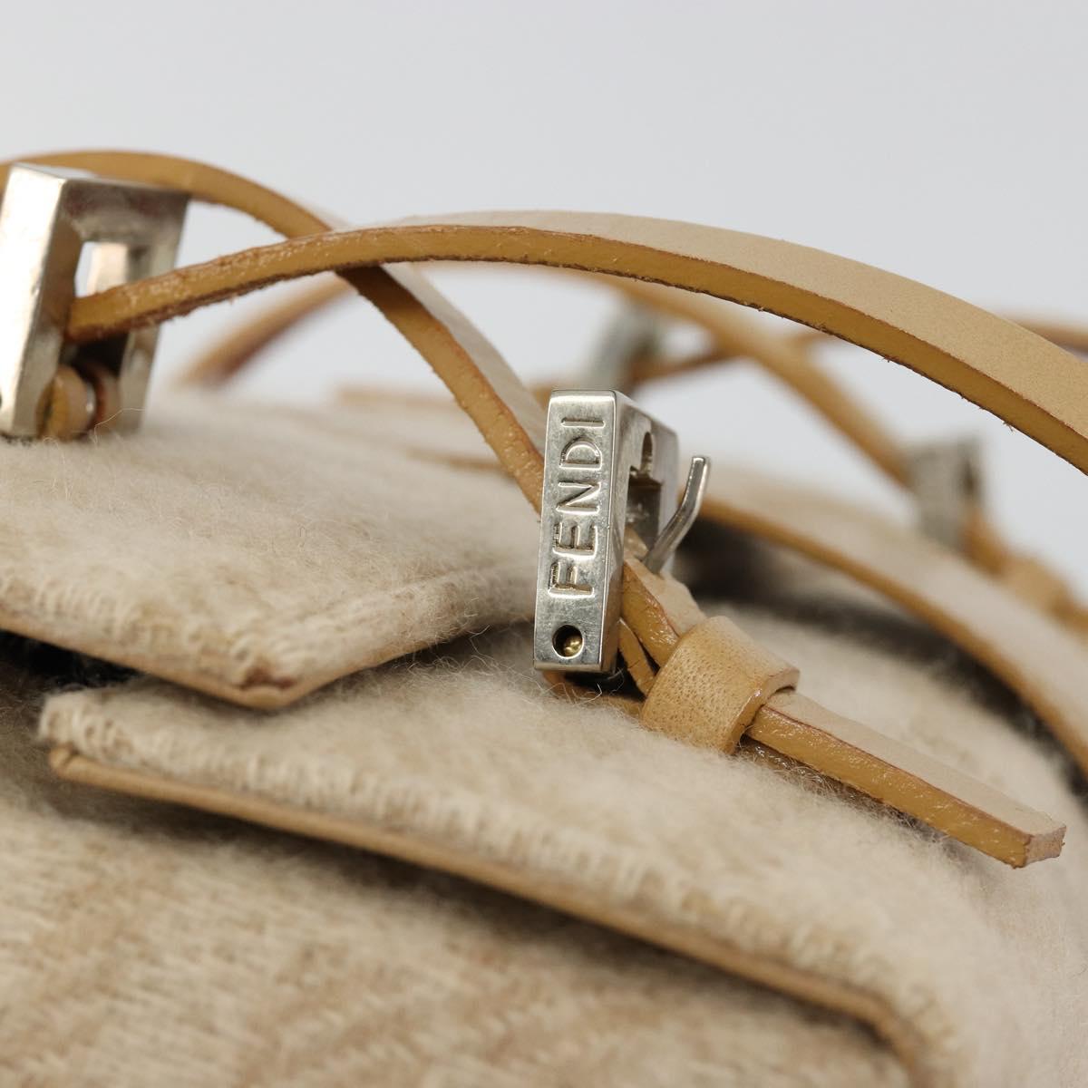 Fendi Wool Zucca Box Bag in Beige