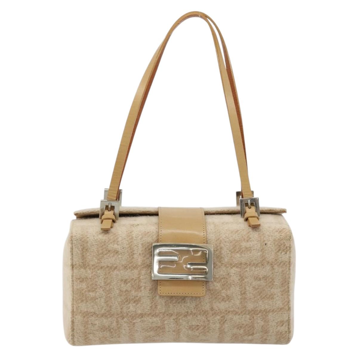 Fendi Wool Zucca Box Bag in Beige