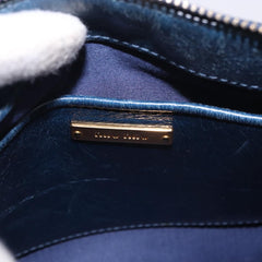 Miu Miu Vitello Lux Bauletto Bag Navy