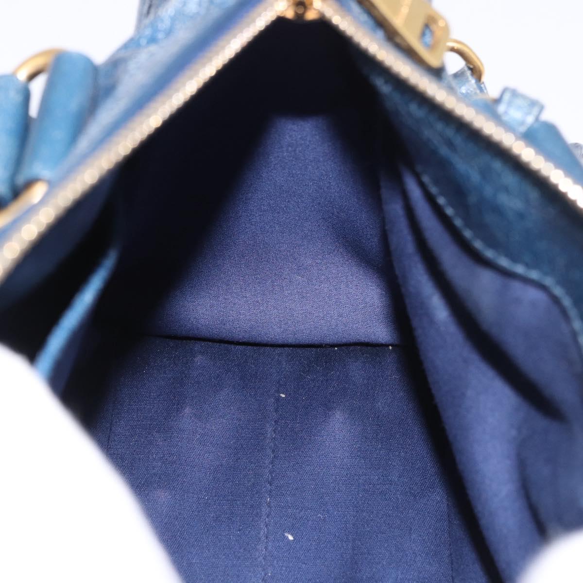 Miu Miu Vitello Lux Bauletto Bag Navy