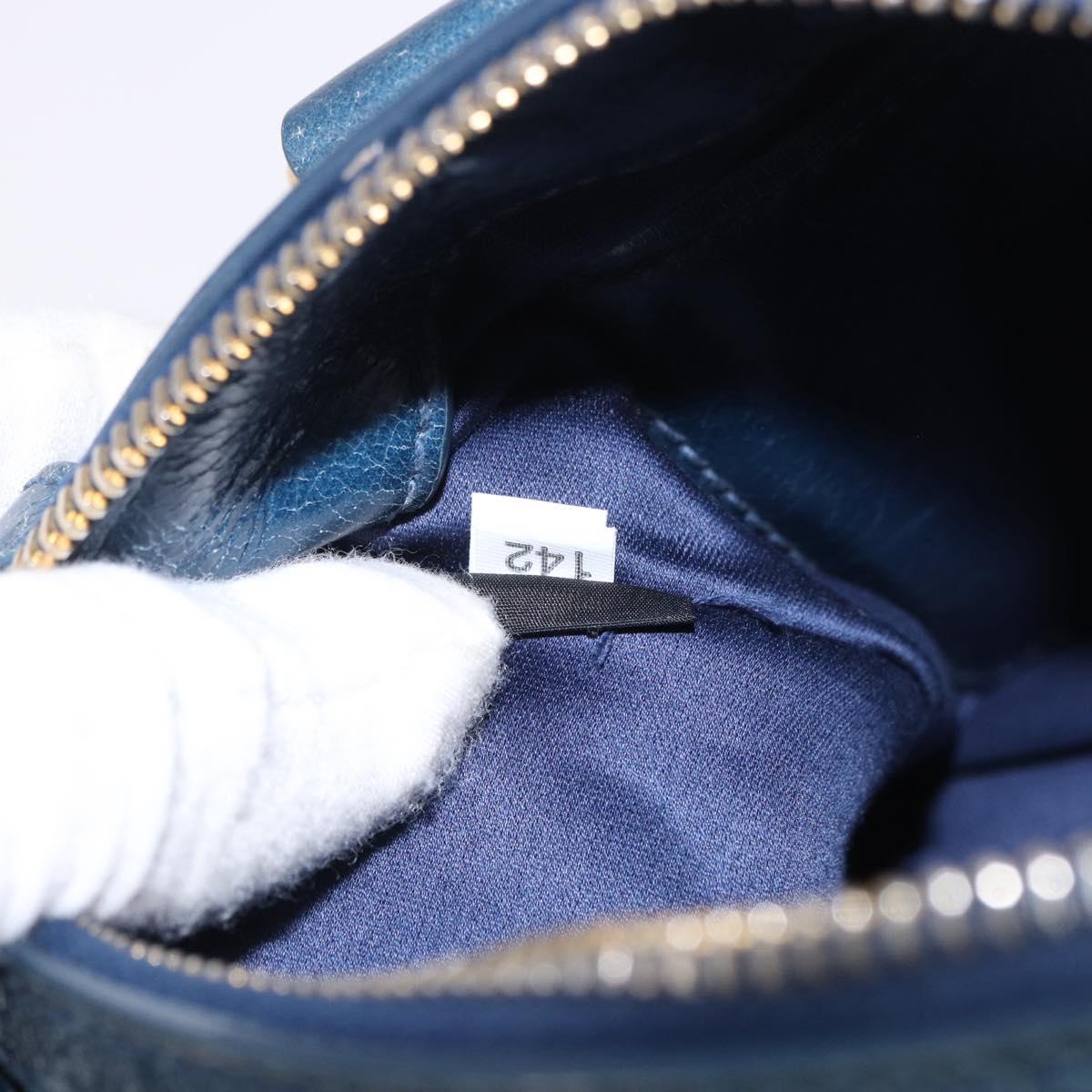 Miu Miu Vitello Lux Bauletto Bag Navy