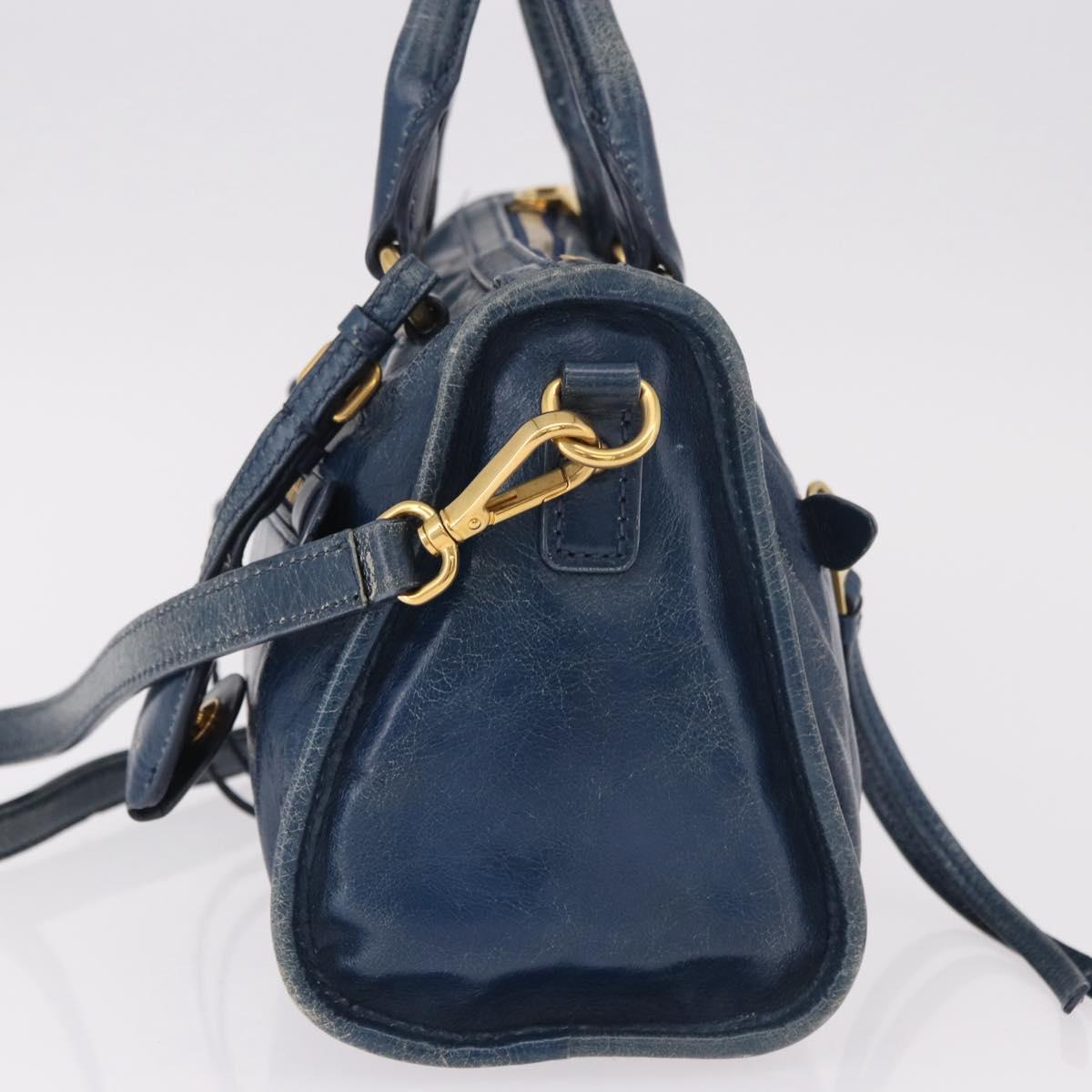 Miu Miu Vitello Lux Bauletto Bag Navy