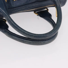 Miu Miu Vitello Lux Bauletto Bag Navy
