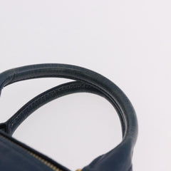 Miu Miu Vitello Lux Bauletto Bag Navy