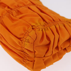Prada Gathered Shoulder Bag Nylon Orange