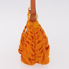 Prada Gathered Shoulder Bag Nylon Orange