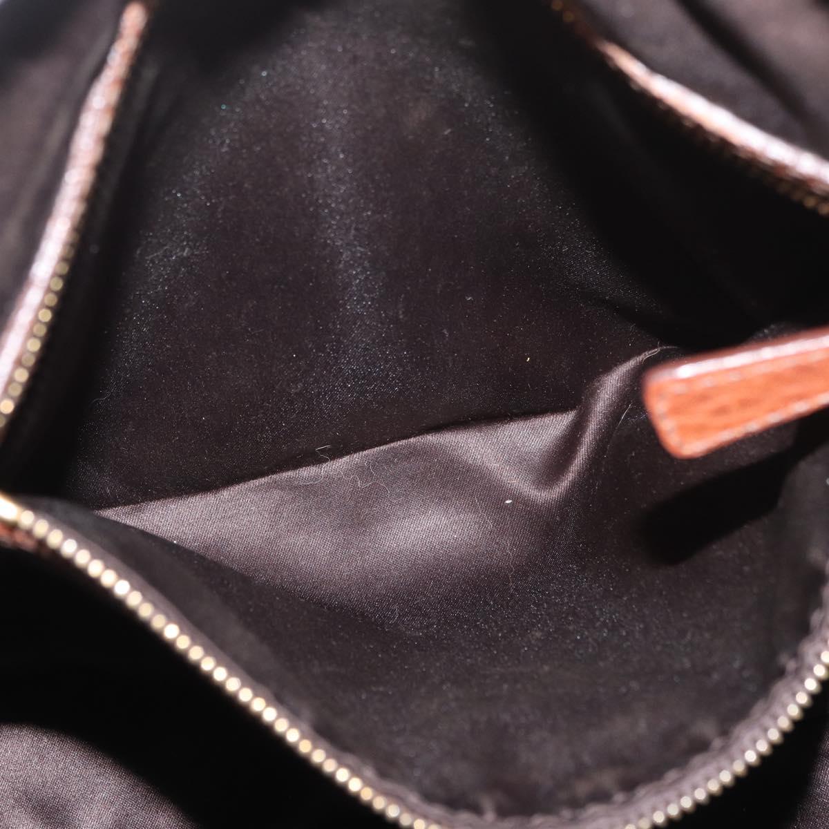 Miu Miu Brown Matelasse Leather Grommet Tote