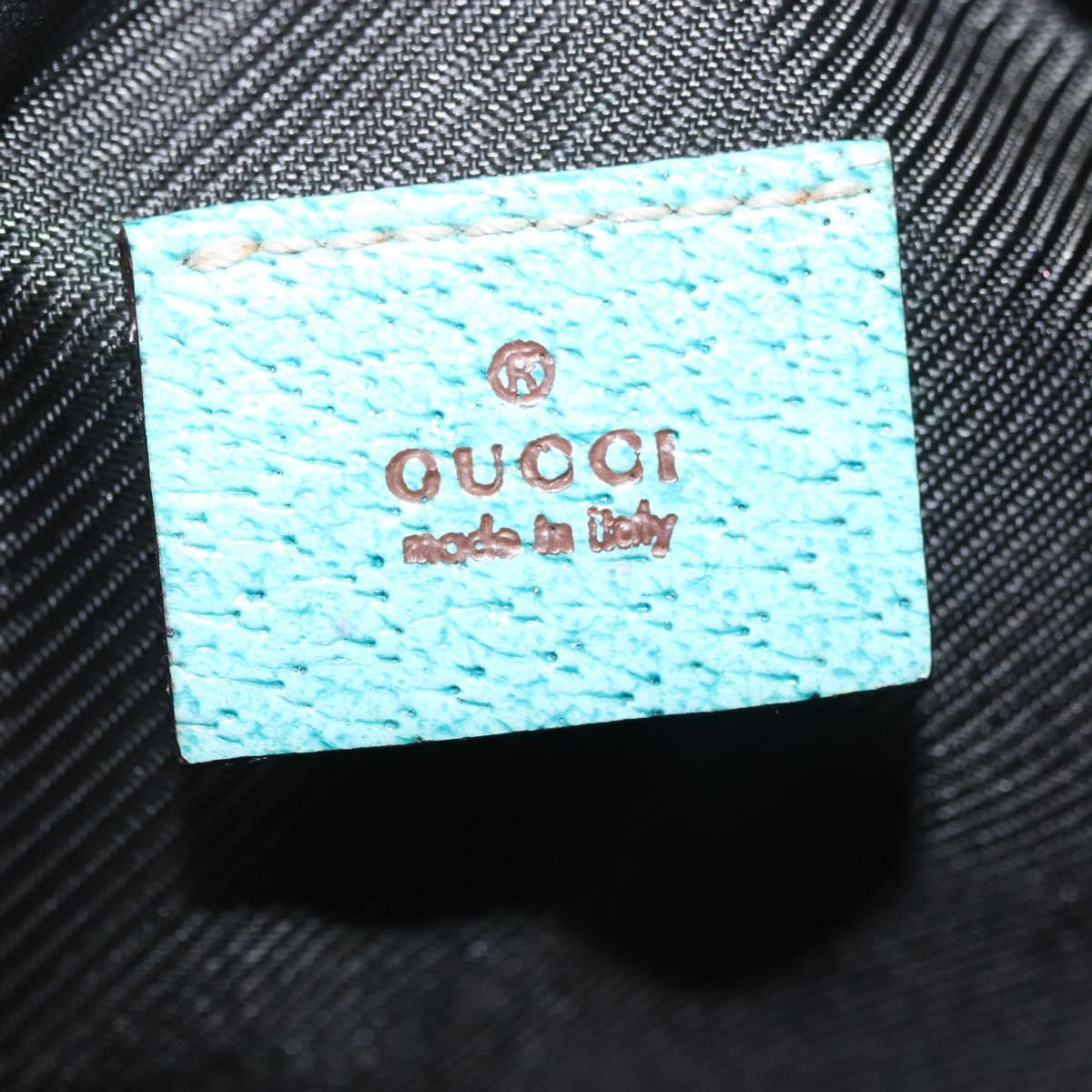Gucci GG Monogram & Teal Canvas Top Handle Bag