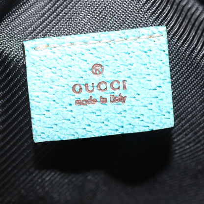 Gucci GG Monogram & Teal Canvas Top Handle Bag