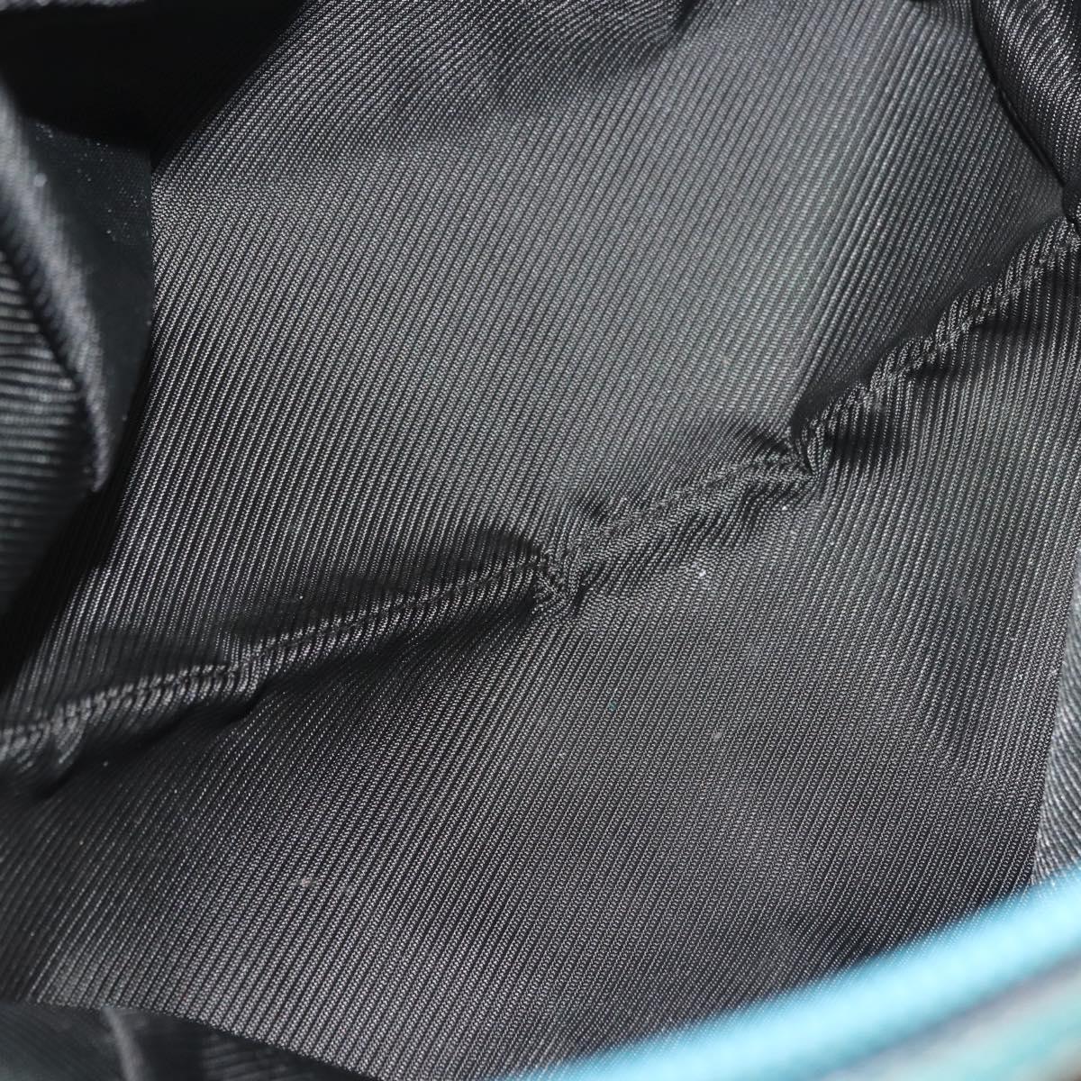 Gucci GG Monogram & Teal Canvas Top Handle Bag