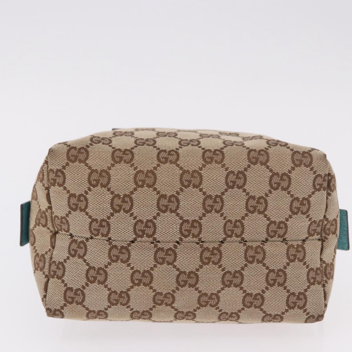 Gucci GG Monogram & Teal Canvas Top Handle Bag