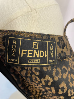 Fendi Leopard Print Midi Dress
