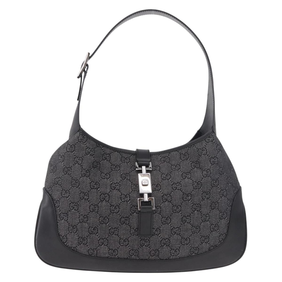 Gucci GG Canvas Jackie Shoulder Bag Black