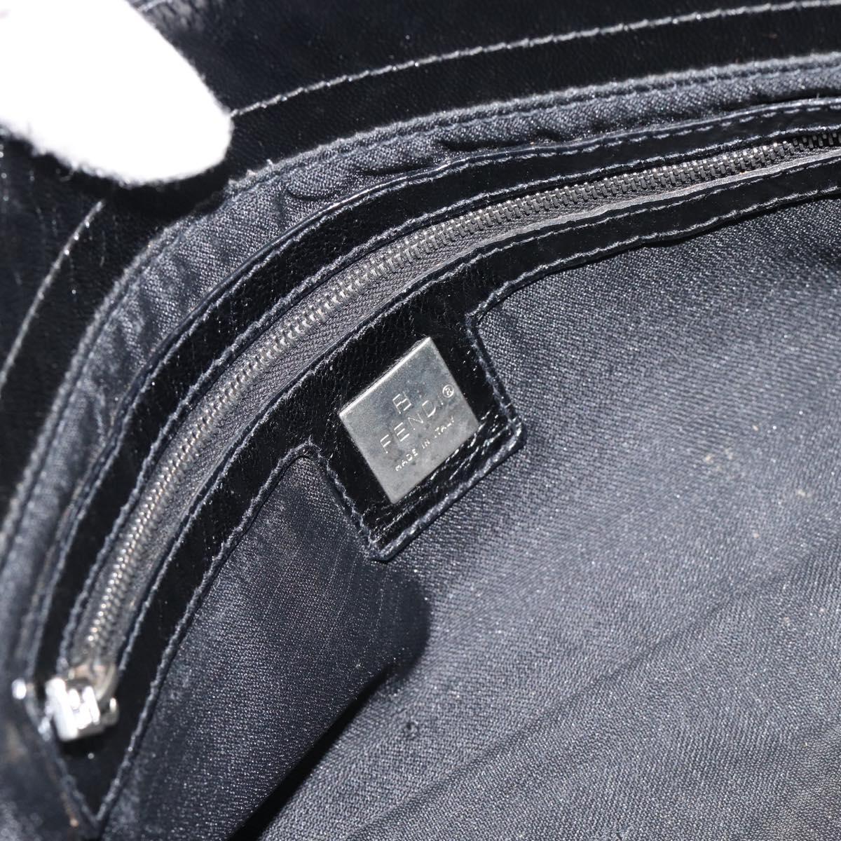 Fendi Mamma Baguette Shoulder Bag Suede Black