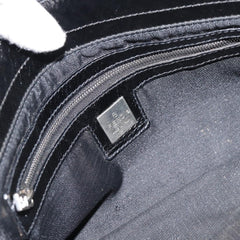 Fendi Mamma Baguette Shoulder Bag Suede Black