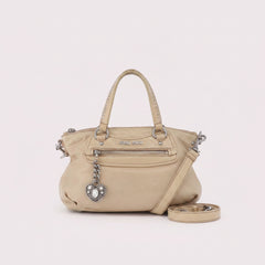 Miu Miu Beige Leather Two Way Bag
