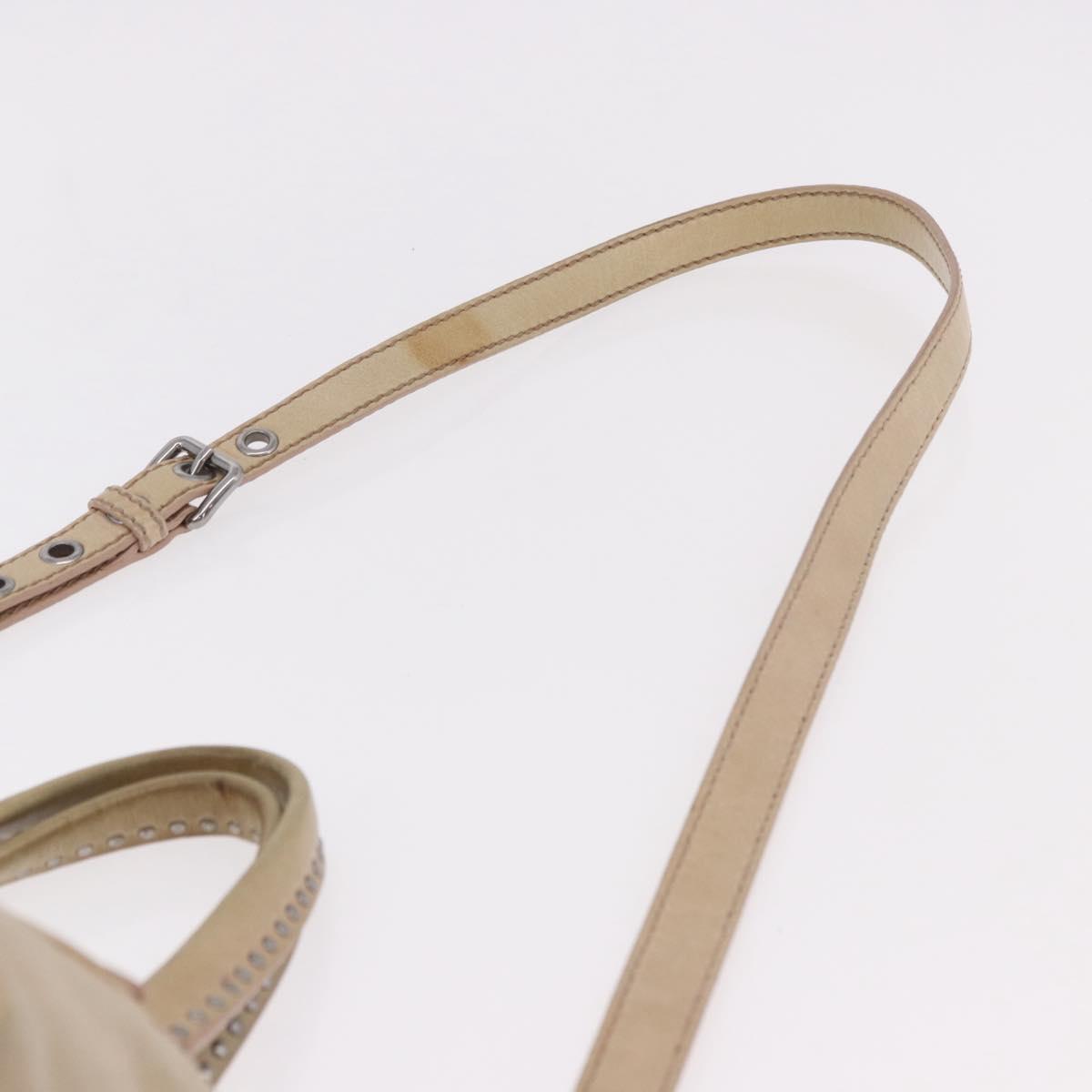 Miu Miu Beige Leather Two Way Bag
