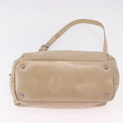 Miu Miu Beige Leather Two Way Bag