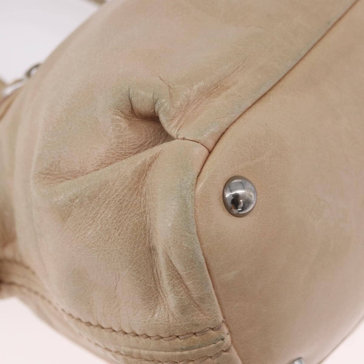 Miu Miu Beige Leather Two Way Bag
