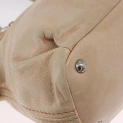 Miu Miu Beige Leather Two Way Bag