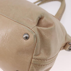 Miu Miu Beige Leather Two Way Bag
