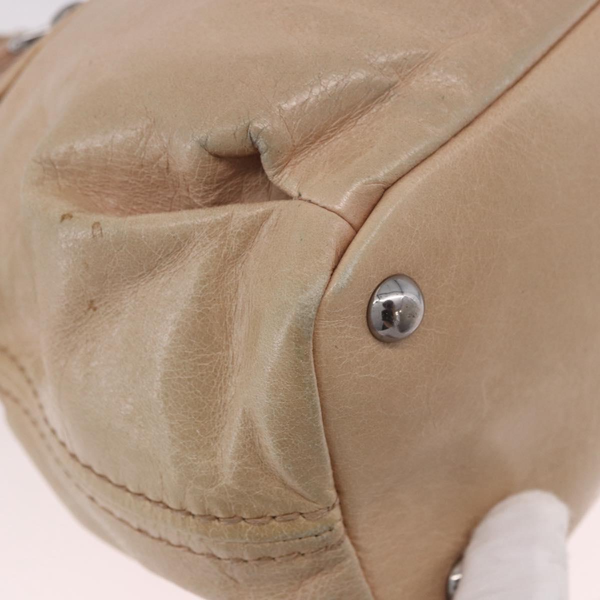 Miu Miu Beige Leather Two Way Bag
