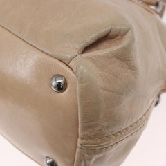 Miu Miu Beige Leather Two Way Bag
