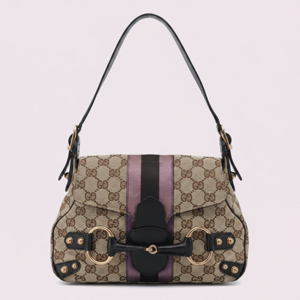 Tom Ford Era Gucci GG Canvas Horsebit Bag