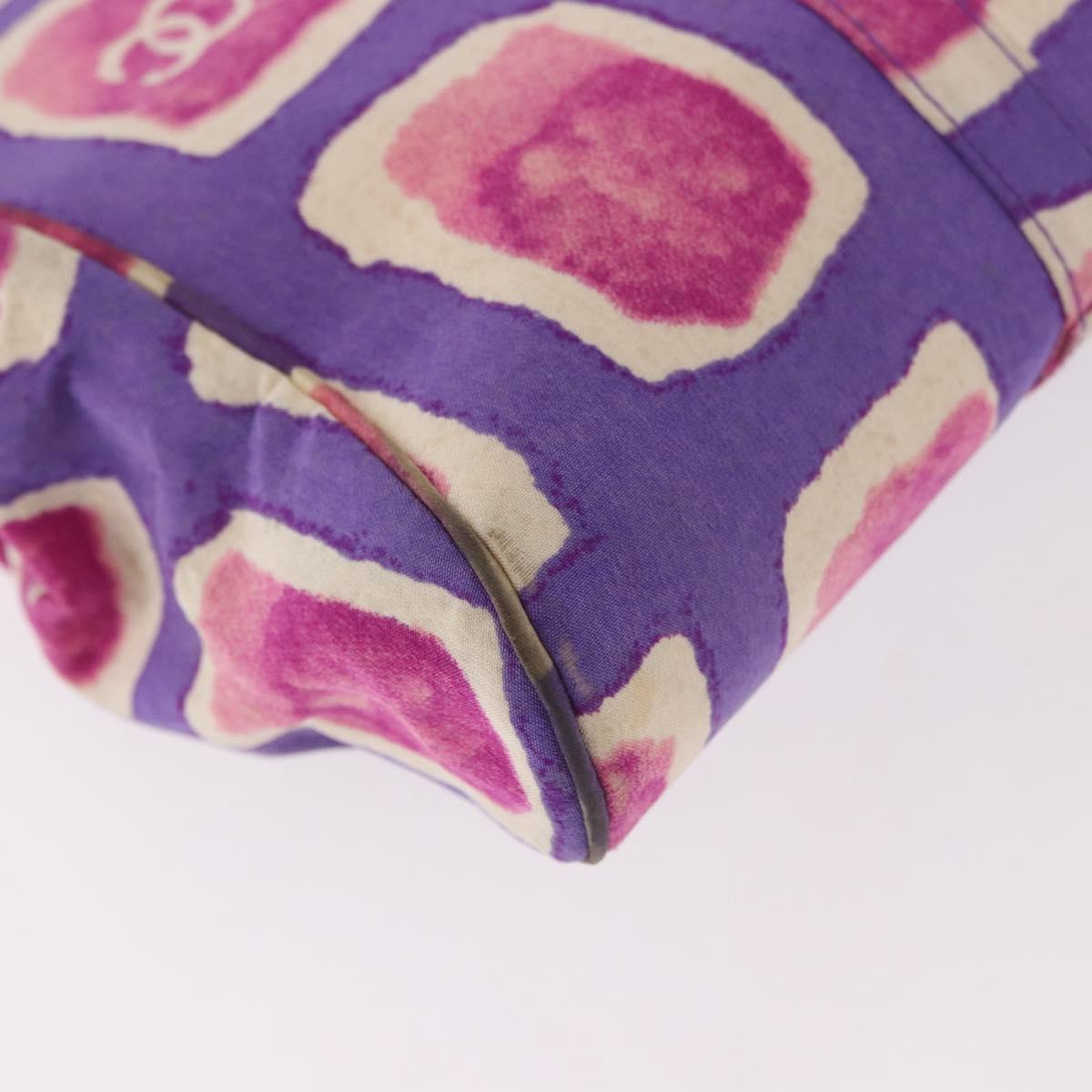 Chanel Hand Bag Satin Purple