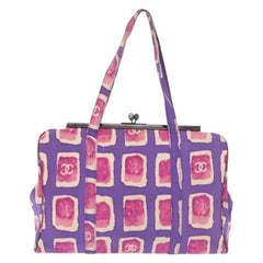 Chanel Hand Bag Satin Purple
