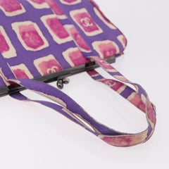 Chanel Hand Bag Satin Purple
