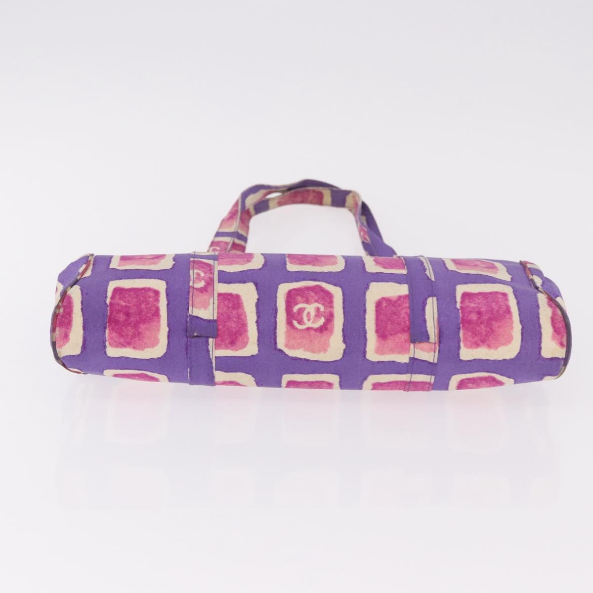 Chanel Hand Bag Satin Purple